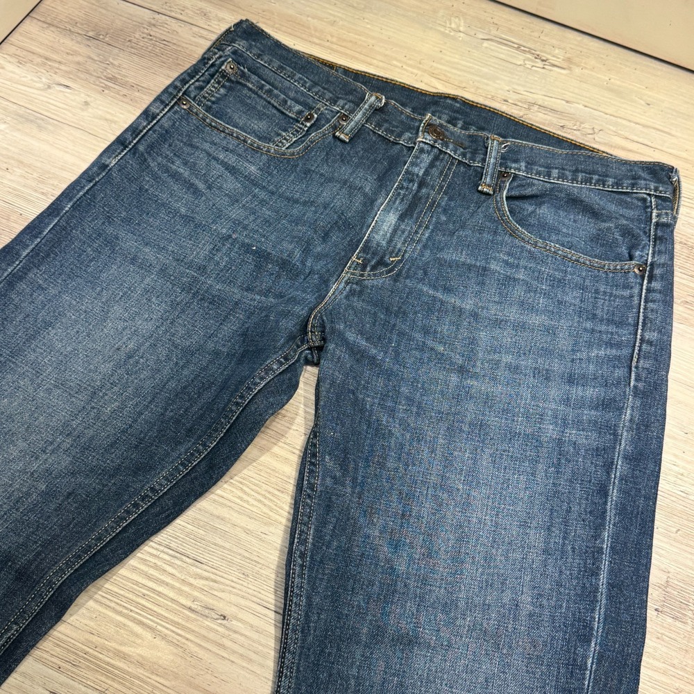 Levi's 527 Bootcut Jeans Mens 34x34 Dark Wash Denim Western Faded Whiskers